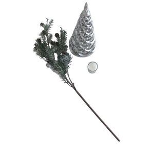 CHRISTMAS TREE with HOLIDAY BOUGH and CANDLE